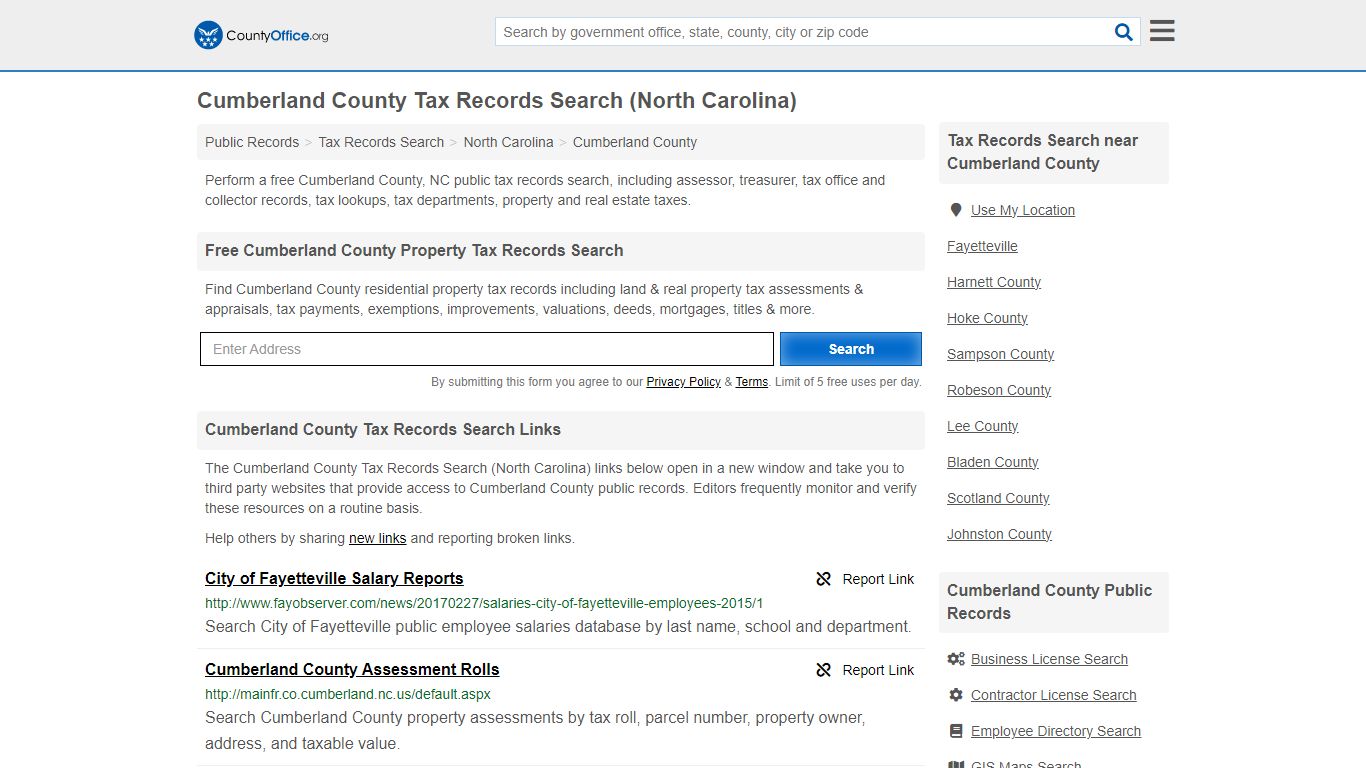 Cumberland County Tax Records Search (North Carolina) - County Office