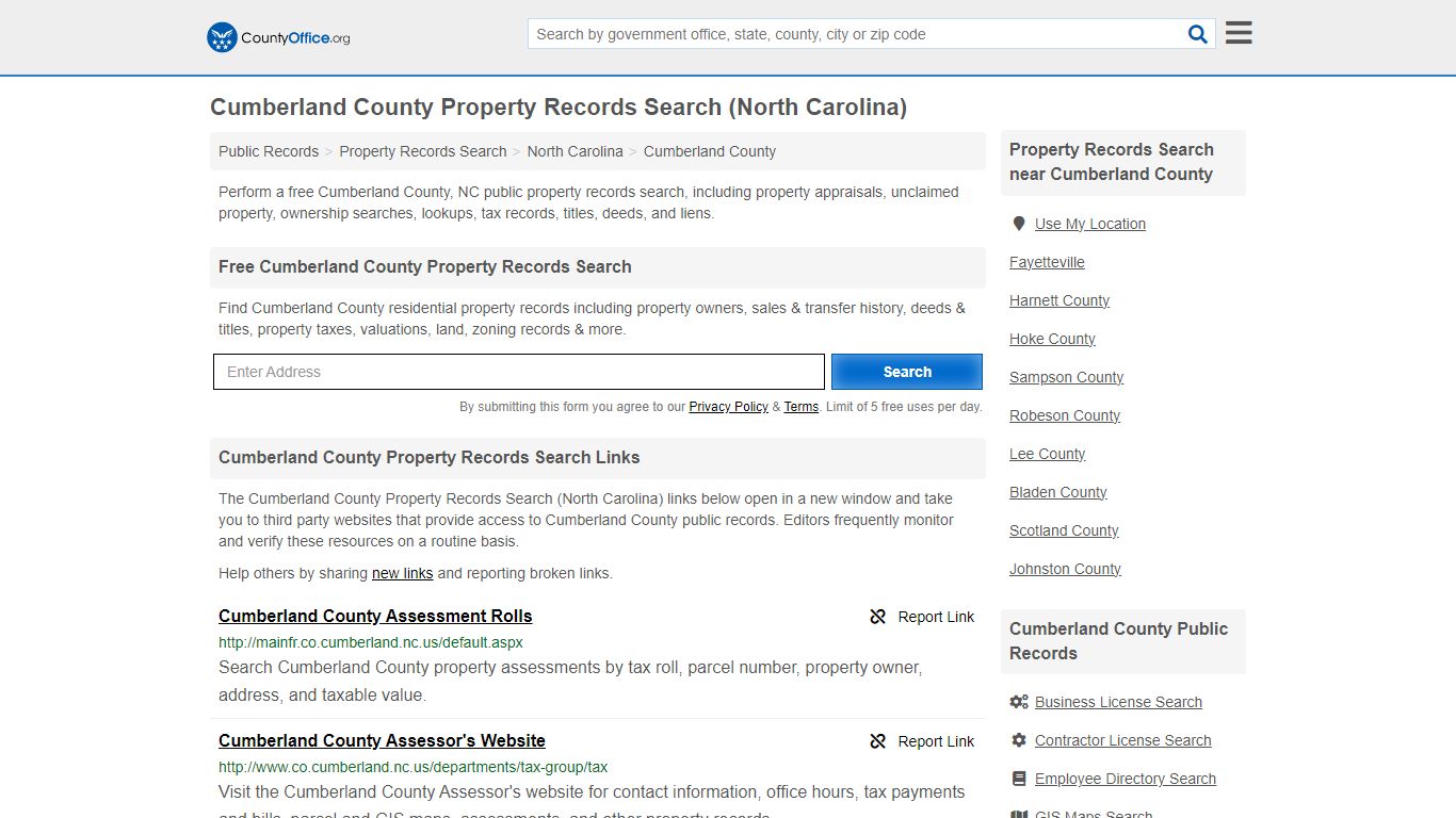 Cumberland County Property Records Search (North Carolina) - County Office